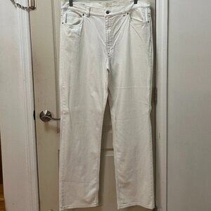 Bullock & Jones Men's Size 40W / 34 Length 98% Cotton/2% Lycra Jeans. White